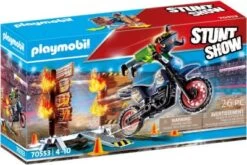 PLAYMOBIL® 70553 Stuntshow Motorrad Mit Feuerwand