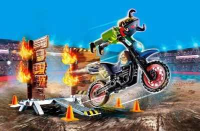 PLAYMOBIL® 70553 Stuntshow Motorrad Mit Feuerwand 4 PLAYMOBIL® 70553 Stuntshow Motorrad Mit Feuerwand – Bild 2