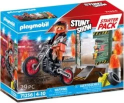 PLAYMOBIL® 71256 Starter Pack Stuntshow Motorrad Mit Feuerwand