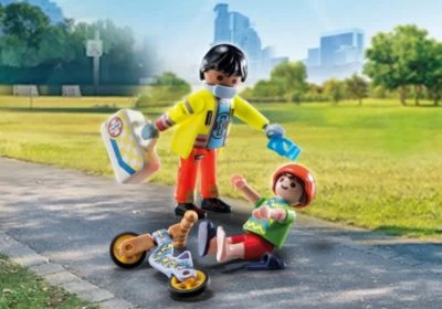 PLAYMOBIL® 2er Set: 71245 Sanitäter Mit Patient Fahrradunfall + 71204 Rettungscaddy 5 PLAYMOBIL® 2er Set: 71245 Sanitäter Mit Patient Fahrradunfall + 71204 Rettungscaddy – Bild 3
