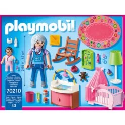 PLAYMOBIL 70210 Dollhouse Babyzimmer, Konstruktionsspielzeug -Playmobil Spielwaren PLAYMOBIL 70210 Dollhouse Babyzimmer Konstruktionsspielzeug@@1sspk14t 1