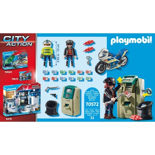 PLAYMOBIL 70572 City Action - Polizei-Motorrad: Verfolgung Des Geldräubers, Konstruktionsspielzeug 6 PLAYMOBIL 70572 City Action - Polizei-Motorrad: Verfolgung Des Geldräubers, Konstruktionsspielzeug – Bild 4