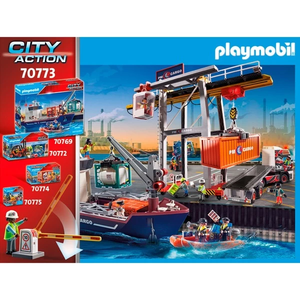 PLAYMOBIL 70773 City Action Frachtlager, Konstruktionsspielzeug 5 PLAYMOBIL 70773 City Action Frachtlager, Konstruktionsspielzeug – Bild 3