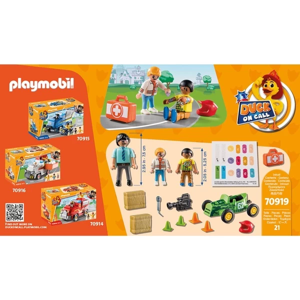 PLAYMOBIL 70919 DUCK ON CALL Notarzt Action. Hilf Dem Rennfahrer!, Konstruktionsspielzeug – Bild 5