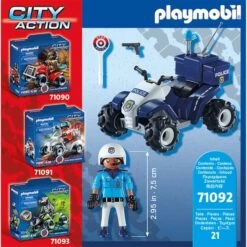 PLAYMOBIL 71092 City Action Polizei-Speed Quad, Konstruktionsspielzeug -Playmobil Spielwaren PLAYMOBIL 71092 City Action Polizei Speed Quad Konstruktionsspielzeug@@1810069 4