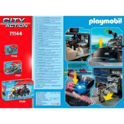 PLAYMOBIL 71144 City Action SWAT-Geländefahrzeug, Konstruktionsspielzeug -Playmobil Spielwaren PLAYMOBIL 71144 City Action SWAT Gel ndefahrzeug Konstruktionsspielzeug@@1888956 8