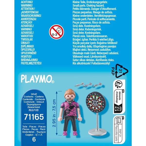 PLAYMOBIL 71165 SpecialPlus Dartspieler, Konstruktionsspielzeug 6 PLAYMOBIL 71165 SpecialPlus Dartspieler, Konstruktionsspielzeug – Bild 4