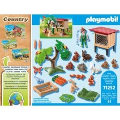 PLAYMOBIL 71252 Kaninchenstall, Konstruktionsspielzeug -Playmobil Spielwaren PLAYMOBIL 71252 Kaninchenstall Konstruktionsspielzeug@@1888995 3
