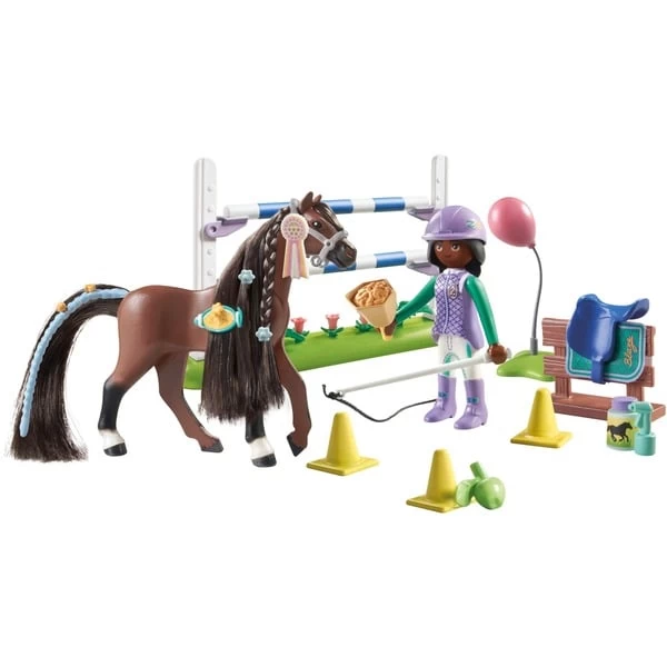 PLAYMOBIL 71355 Horses Of Waterfall Zoe & Blaze Mit Turnierparcours, Konstruktionsspielzeug – Bild 2