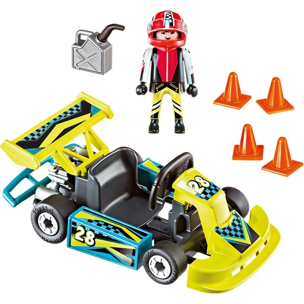 PLAYMOBIL 9322 Action Go-Kart-Rennfahrer Zum Mitnehmen, Konstruktionsspielzeug 4 PLAYMOBIL 9322 Action Go-Kart-Rennfahrer Zum Mitnehmen, Konstruktionsspielzeug – Bild 2